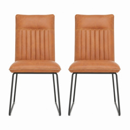 Marx Pair of Tan Dining Chairs - Dining Chair - Pair Tan