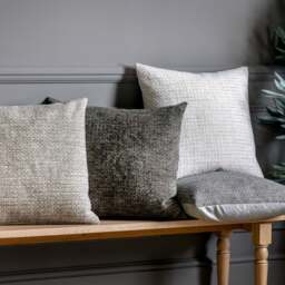 Chenille Grey Cushion - Chenille Cushion Grey 55CM