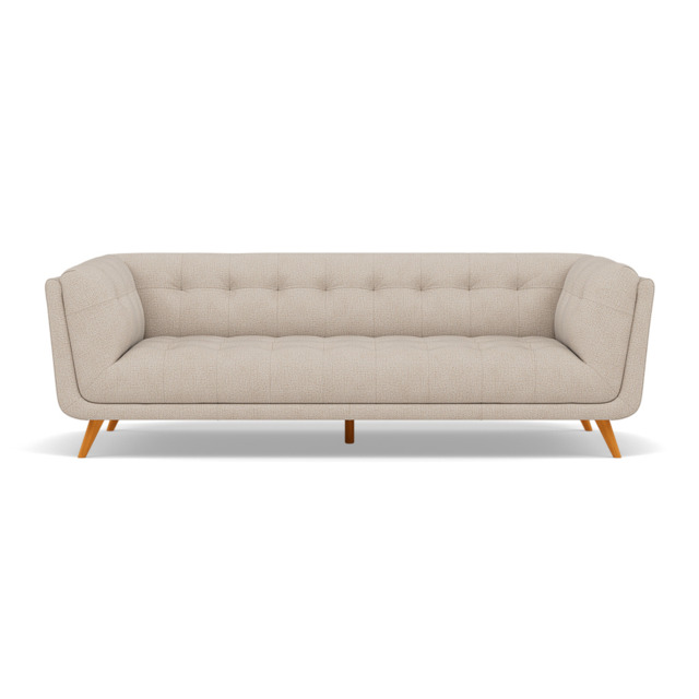 Siena 3 Seater Sofa - 2.5 Seater Sofa F8 + Cat 60 - Hopsack Natural 70002+Cat 60/05 - image 1