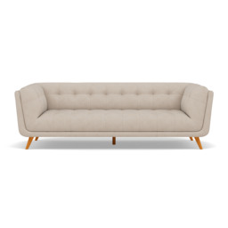 Siena 3 Seater Sofa - 2.5 Seater Sofa F8 + Cat 60 - Hopsack Natural 70002+Cat 60/05 - thumbnail 1