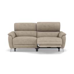 Sol 3 Seater Recliner Sofa - 3 Seater Power Recliner Sofa with Head Tilt F8 - Darwin Mink 50366 - thumbnail 1