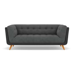 Siena Large 2 Seater Sofa - 2.2 Seater Sofa F8 + Cat 55 - Darwin Charcoal 50493 + Cat 55/72 - thumbnail 1