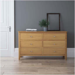 Bexley 3 + 3 Drawer Chest - 3 + 3 Drawer Chest Oak - thumbnail 2