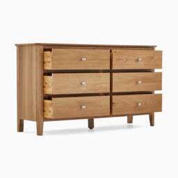 Bexley 3 + 3 Drawer Chest - 3 + 3 Drawer Chest Oak - thumbnail 4