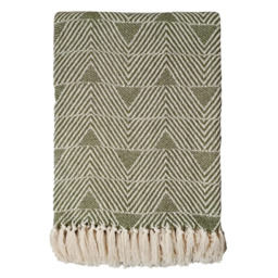 Triangle Stitch Throw Green - Triangle Stitch Throw Olive 130X180CM