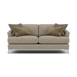 Tulip Small 3 Seater Sofa - 2.5 Seater Sofa Fabric - Manhattan Conifer/Avana Cream/Lattice Olive / Brushed Chrome - thumbnail 8