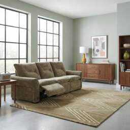 Lusso 2.5 Seater Sofa 2 Power Recliners - 2.5 Seater Sofa 2 Power Recliners Fabric - Power Recliner with Power Footrest and USB - BFAMAD-02 SILVER GREY - thumbnail 2