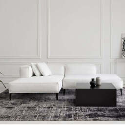 Karis Abstract Black Rug - Abstract Black   - 200cm x 290cm - thumbnail 2