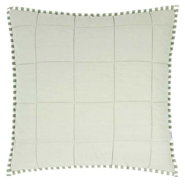 Hebden Stripe Green Square Cushion - Hebden Stripe 55X55CM Cushion Forest/Bay Green - image 1