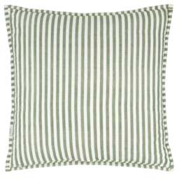 Hebden Stripe Green Square Cushion - Hebden Stripe 55X55CM Cushion Forest/Bay Green - thumbnail 2