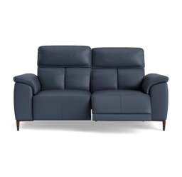 Loma Small 3 Seater Recliner Sofa - 2.5 Seater Sofa with 2 Power Recliners (Compact) USB Cat 20S - Power Recliner with USB - NWS-518E OCEAN BLUE