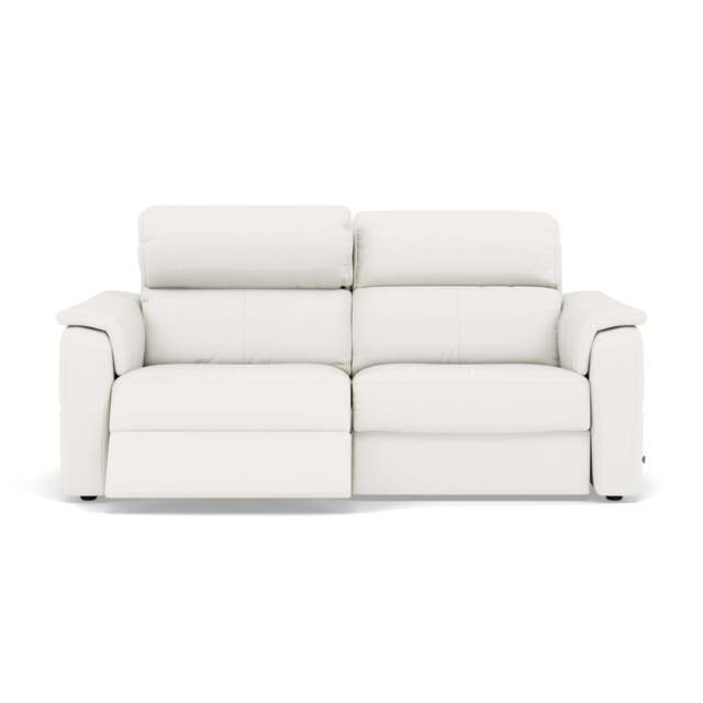 Nicoletti Giacomo 3 Seater Recliner Sofa - 3 Seater Sofa Power Recl Lumber Support CK Botero - Power With Power Headrest Footrest Lumbar & USB - Botero 2153 Bianco - image 1