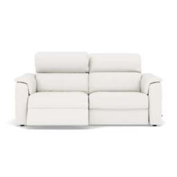 Nicoletti Giacomo 3 Seater Recliner Sofa - 3 Seater Sofa Power Recl Lumber Support CK Botero - Power With Power Headrest Footrest Lumbar & USB - Botero 2153 Bianco - thumbnail 1