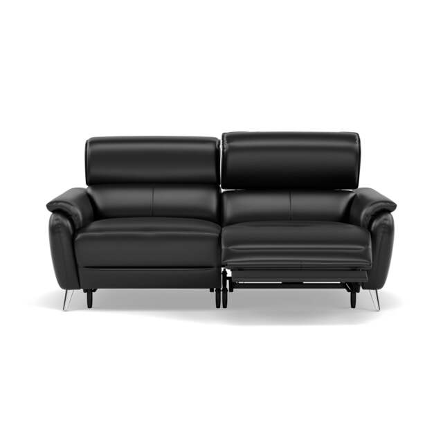 Sol 3 Seater Recliner Sofa - 3 Seater Power Recliner Sofa with Head Tilt Cat 55 - Cat-55/72 New Club Dark Grey - image 1