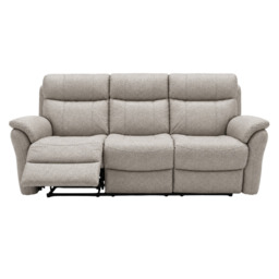 Cava 3 Seater Power Recliner - 3 Seater Sofa 2 Power Recliners Fabric - Power Recliner with USB - BFA-BLJ-22 DOVE GREY - thumbnail 1