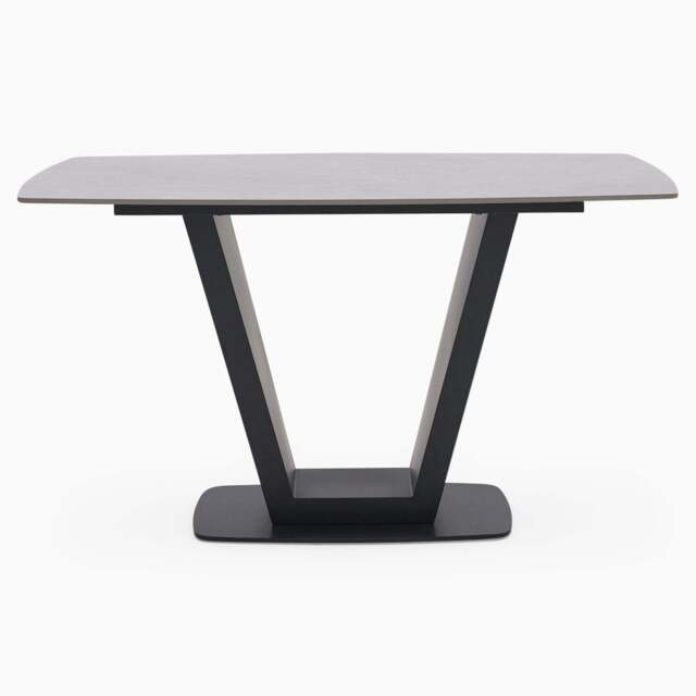 Alpha Compact Dining Table - 135cm Compact Dining Table Grey - image 1