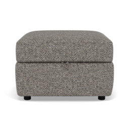 Chilton Storage Footstool - Storage Stool Fabric - Barley Charcoal