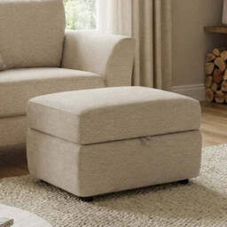 Chilton Storage Footstool - Storage Stool Fabric - Barley Charcoal - thumbnail 2