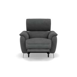 Sol Recliner Armchair - Power Recliner Armchair with Head Tilt F8 - Hopsack Dove 70001 - thumbnail 2