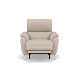 Sol Recliner Armchair - Power Recliner Armchair with Head Tilt F8 - Hopsack Dove 70001 - thumbnail 3