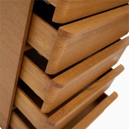 Serene 6 Drawer Wellington Cabinet - 6 Drawer Wellington Chest Oak / Oak Veneer - thumbnail 7