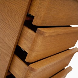 Serene 6 Drawer Wellington Cabinet - 6 Drawer Wellington Chest Oak / Oak Veneer - thumbnail 6