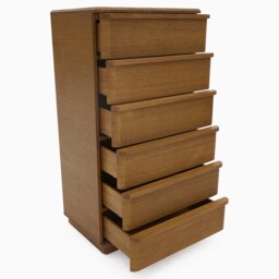 Serene 6 Drawer Wellington Cabinet - 6 Drawer Wellington Chest Oak / Oak Veneer - thumbnail 9