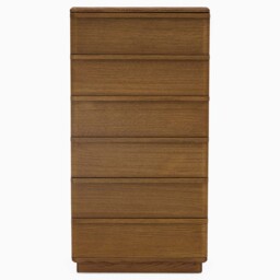 Serene 6 Drawer Wellington Cabinet - 6 Drawer Wellington Chest Oak / Oak Veneer