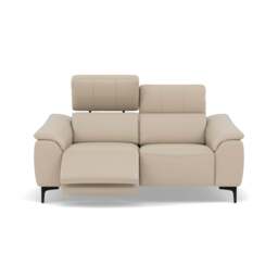 Nicoletti La Scala 2 Seater Sofa Power Recliner Lumbar Support   - 2 Seater Sofa Power Recl Lumber Support CB Torello - Power With Power Headrest Footrest Lumbar & USB - Torello PS Fango 352