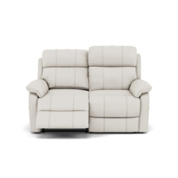 Fara 2 Seater Recliner Sofa - 2 Seater with 2 Power Recliners Cat 25S - Power Recliner with USB - NCS-744D STAR WHITE - thumbnail 1