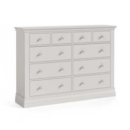 Aria Grey 4 Over 6 Drawer Chest - 4 Over 6 Chest Light Grey