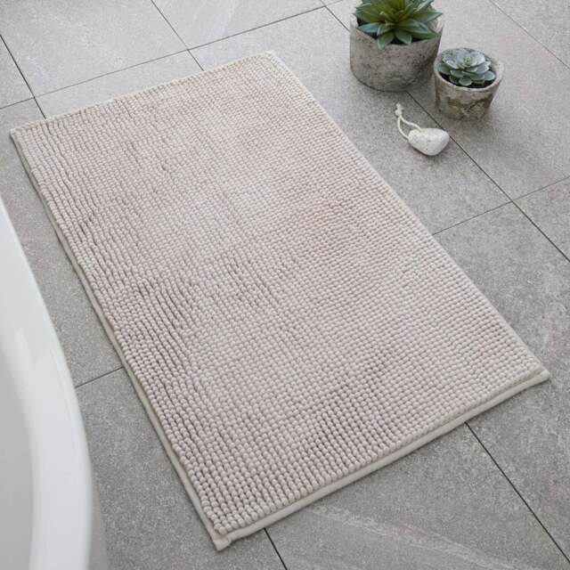 Catherine Lansfield Bobble Bathmat Beige - CL Bobble Bathmat Natural - image 1