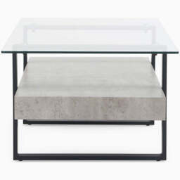 Newton Rectangular Coffee Table - Rectangular Coffee Table Light Concrete - thumbnail 4