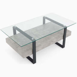 Newton Rectangular Coffee Table - Rectangular Coffee Table Light Concrete - thumbnail 2