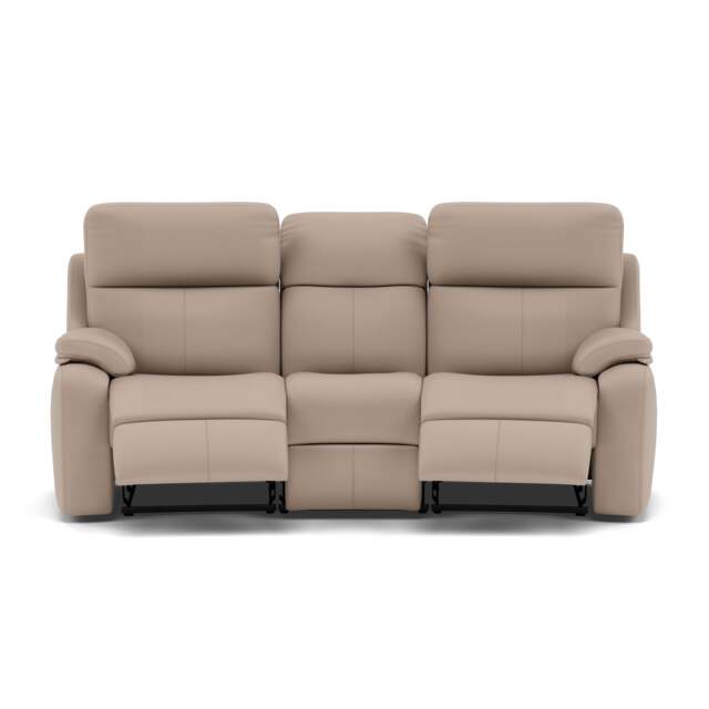 G Plan Kingsbury 3 Seater Curved Recliner Sofa - 3 Seater Power Recliner Curved Sofa Headrest + Lumbar with USB Grade L - Power with Power Headrest, Lumbar & USB - L844 Cambridge Plaster - image 1