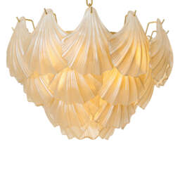 Eichholtz Ibiza Chandelier  Antique Brass And Champagne Coloured Glass  - Chandelier Ibiza - thumbnail 1