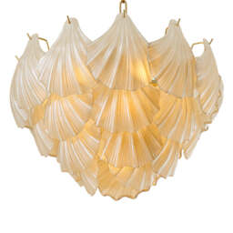 Eichholtz Ibiza Chandelier  Antique Brass And Champagne Coloured Glass  - Chandelier Ibiza - thumbnail 3