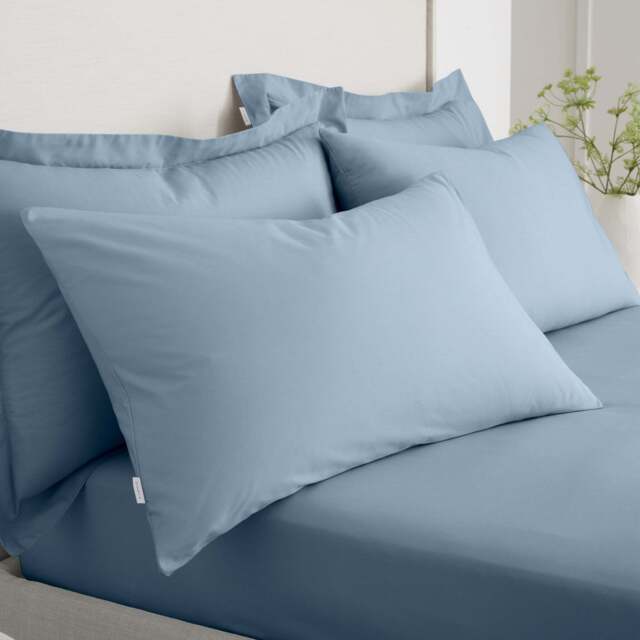 Bianca 200TC Percale Blue Standard Pillowcase Pair - 200TC Percale Blue Std Pillowcase Pair - image 1
