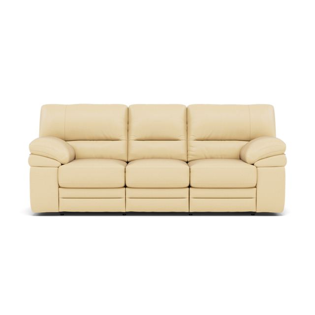 Gino 3 Seater Recliner Sofa - 3 Seater Manual Recliner Sofa Cat 60 - Manual Recliner - Cat-60/04 Montana Vanilla Cream - image 1