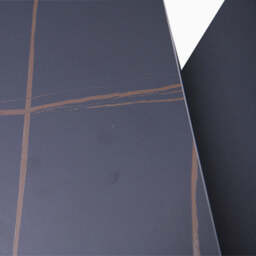 Tyler Black Ceramic Nest of 2 Side Tables - Nest of Tables Black Ceramic Top / Black Powder Coated Metal Legs - thumbnail 6
