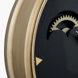 Black and Champagne Metal Cogs Wall Clock - thumbnail 4