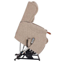 Westbury Petite Recliner Armchair - Petite Manual Recliner Fabric - Manual Recliner - Luna Silver / Teak Knuckle - thumbnail 8