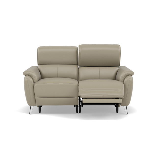 Sol 2 Seater Recliner Sofa - 2 Seater Power Recliner Sofa with Head Tilt Cat 60 - Cat-60/23 Montana Lead Grey - image 1