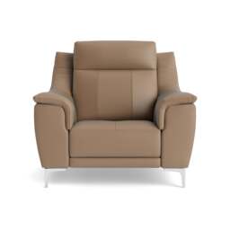 Nicoletti Carmen Armchair - Armchair CB - Feet: Shiny Metal / Torello PS 312 Taupe