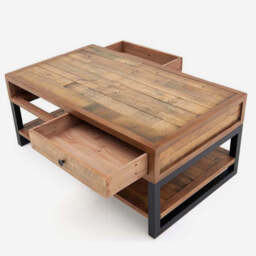 Detroit Coffee Table - Coffee Table Oaklands & Rustic Natural Finish - thumbnail 6