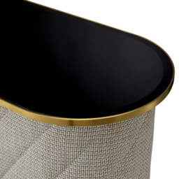 Eichholtz Matthew Bar Forrester Off-White  Black Beveled Glass  Brushed Brass Finish - Bar Forrester Off-White  Black Beveled Glass  Brushed Brass Finish - thumbnail 6