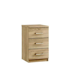 Modena 3 Drawer Bedside Cabinet - 3 Drawer Bedside - Dust Grey