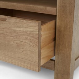 Solvi Tall Display Unit - Tower Unit Solid Oak / Oak Veneer - thumbnail 5