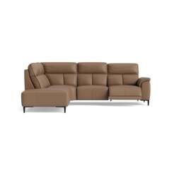 Loma Large Corner Sofa - Combination 1 Left Terminal with 2.5 Right Power 2 Pieces Cat 20S - Left Hand Facing - Power Recliner with USB - NWS-586E FAWN