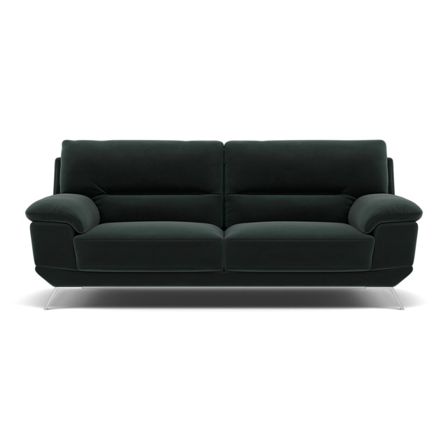 Zuco 3 Seater Sofa - 3 Seater Sofa Fabric - FAB-MEG-21 CHARCOAL GREY - image 1